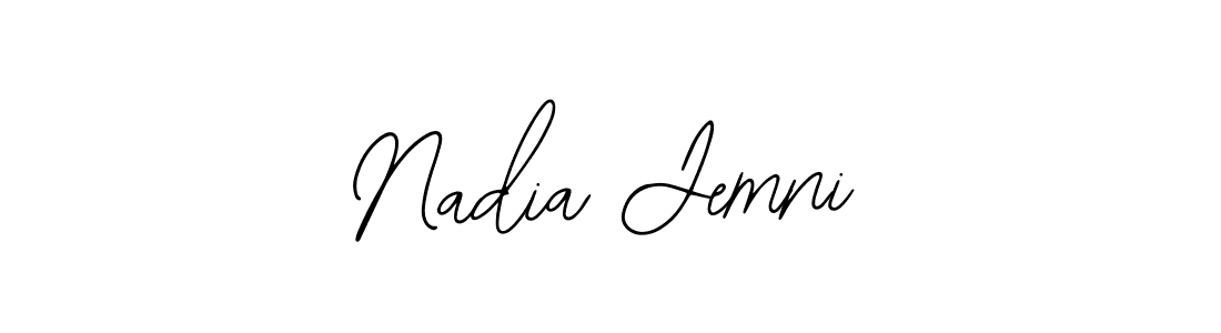 Also You can easily find your signature by using the search form. We will create Nadia Jemni name handwritten signature images for you free of cost using Bearetta-2O07w sign style. Nadia Jemni signature style 12 images and pictures png