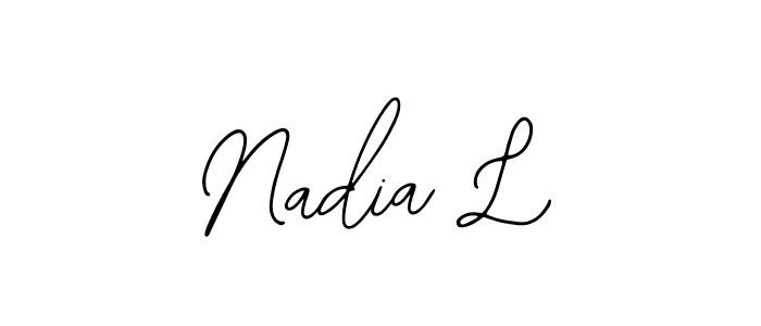 How to make Nadia L signature? Bearetta-2O07w is a professional autograph style. Create handwritten signature for Nadia L name. Nadia L signature style 12 images and pictures png