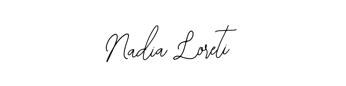 How to make Nadia Loreti name signature. Use Bearetta-2O07w style for creating short signs online. This is the latest handwritten sign. Nadia Loreti signature style 12 images and pictures png