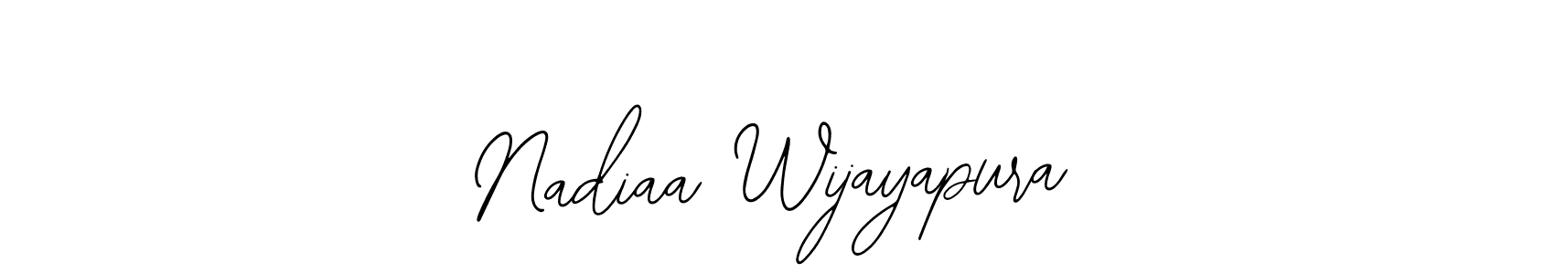 How to make Nadiaa Wijayapura name signature. Use Bearetta-2O07w style for creating short signs online. This is the latest handwritten sign. Nadiaa Wijayapura signature style 12 images and pictures png