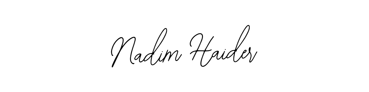 Also You can easily find your signature by using the search form. We will create Nadim Haider name handwritten signature images for you free of cost using Bearetta-2O07w sign style. Nadim Haider signature style 12 images and pictures png