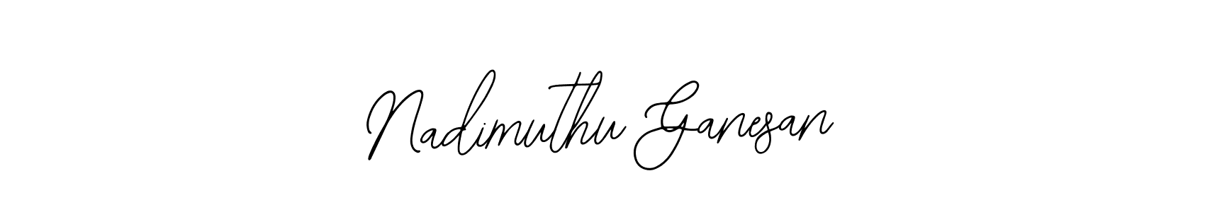 Bearetta-2O07w is a professional signature style that is perfect for those who want to add a touch of class to their signature. It is also a great choice for those who want to make their signature more unique. Get Nadimuthu Ganesan name to fancy signature for free. Nadimuthu Ganesan signature style 12 images and pictures png
