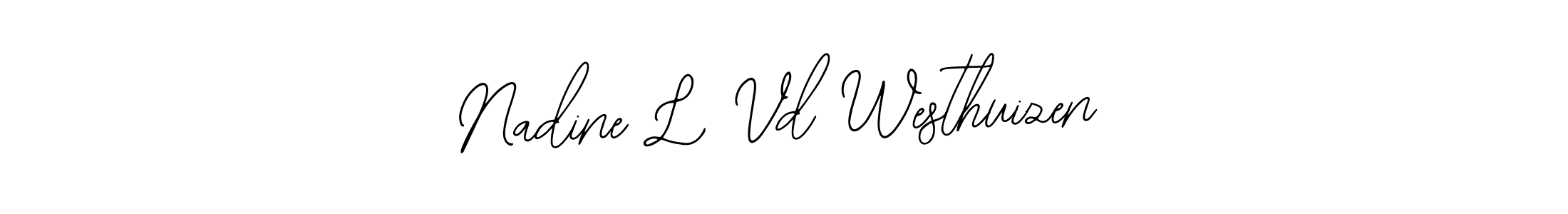 This is the best signature style for the Nadine L Vd Westhuizen name. Also you like these signature font (Bearetta-2O07w). Mix name signature. Nadine L Vd Westhuizen signature style 12 images and pictures png