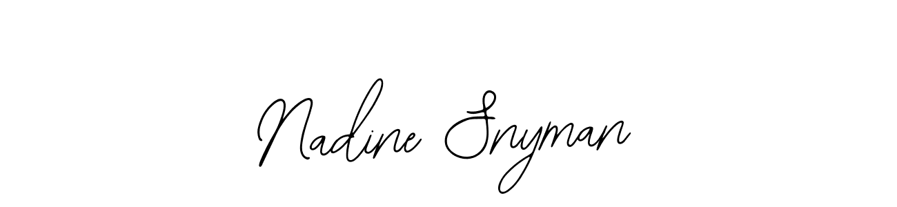 Use a signature maker to create a handwritten signature online. With this signature software, you can design (Bearetta-2O07w) your own signature for name Nadine Snyman. Nadine Snyman signature style 12 images and pictures png