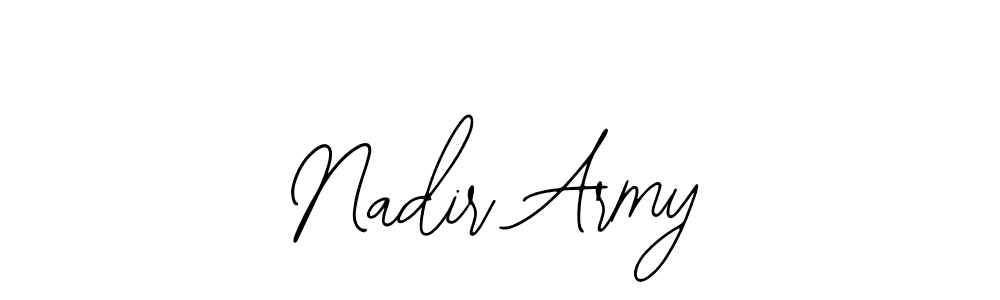 Also You can easily find your signature by using the search form. We will create Nadir Army name handwritten signature images for you free of cost using Bearetta-2O07w sign style. Nadir Army signature style 12 images and pictures png