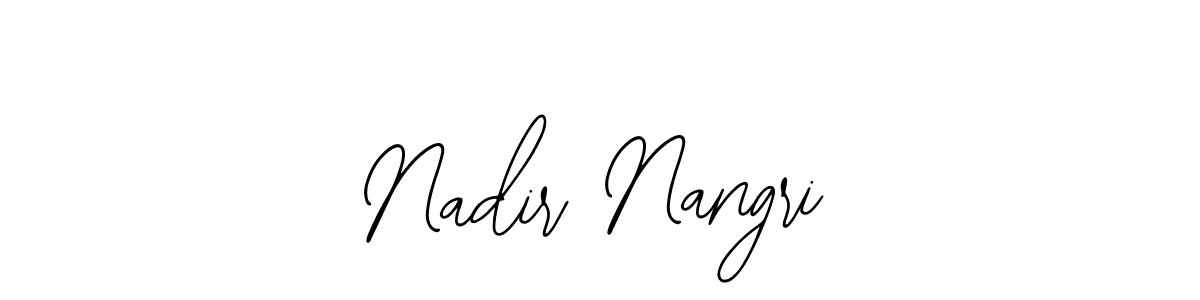 Use a signature maker to create a handwritten signature online. With this signature software, you can design (Bearetta-2O07w) your own signature for name Nadir Nangri. Nadir Nangri signature style 12 images and pictures png