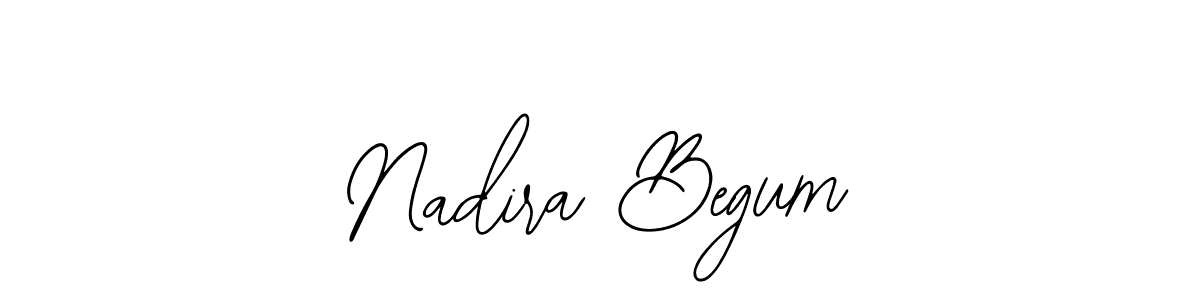 How to make Nadira Begum name signature. Use Bearetta-2O07w style for creating short signs online. This is the latest handwritten sign. Nadira Begum signature style 12 images and pictures png