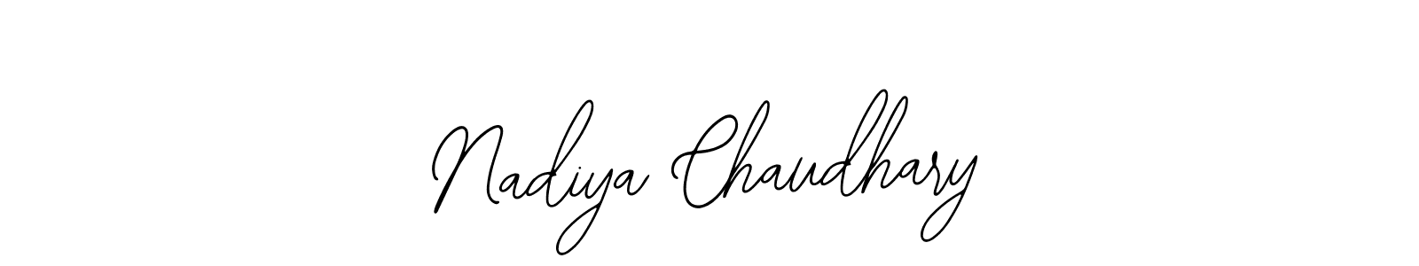 How to make Nadiya Chaudhary name signature. Use Bearetta-2O07w style for creating short signs online. This is the latest handwritten sign. Nadiya Chaudhary signature style 12 images and pictures png