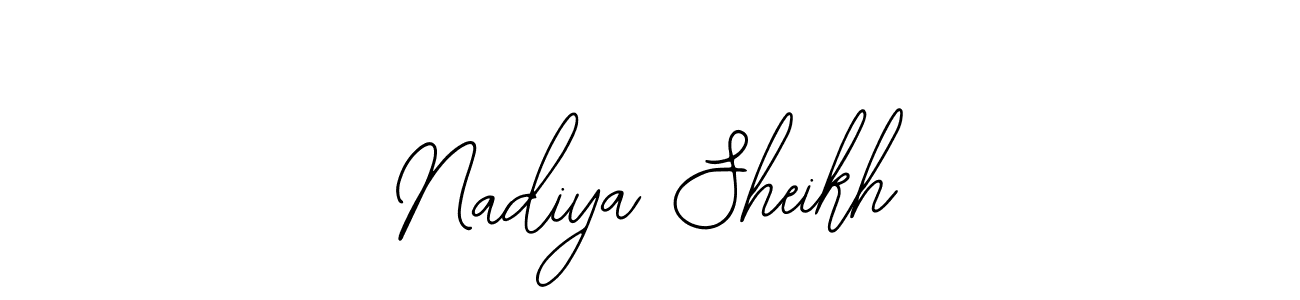 The best way (Bearetta-2O07w) to make a short signature is to pick only two or three words in your name. The name Nadiya Sheikh include a total of six letters. For converting this name. Nadiya Sheikh signature style 12 images and pictures png