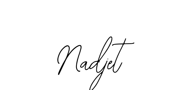 You should practise on your own different ways (Bearetta-2O07w) to write your name (Nadjet) in signature. don't let someone else do it for you. Nadjet signature style 12 images and pictures png