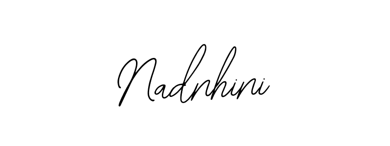 You should practise on your own different ways (Bearetta-2O07w) to write your name (Nadnhini) in signature. don't let someone else do it for you. Nadnhini signature style 12 images and pictures png