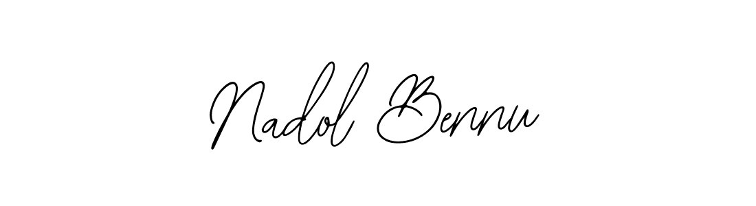 Similarly Bearetta-2O07w is the best handwritten signature design. Signature creator online .You can use it as an online autograph creator for name Nadol Bennu. Nadol Bennu signature style 12 images and pictures png