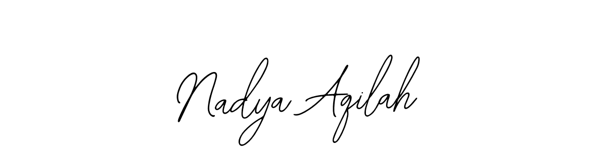 Make a beautiful signature design for name Nadya Aqilah. With this signature (Bearetta-2O07w) style, you can create a handwritten signature for free. Nadya Aqilah signature style 12 images and pictures png