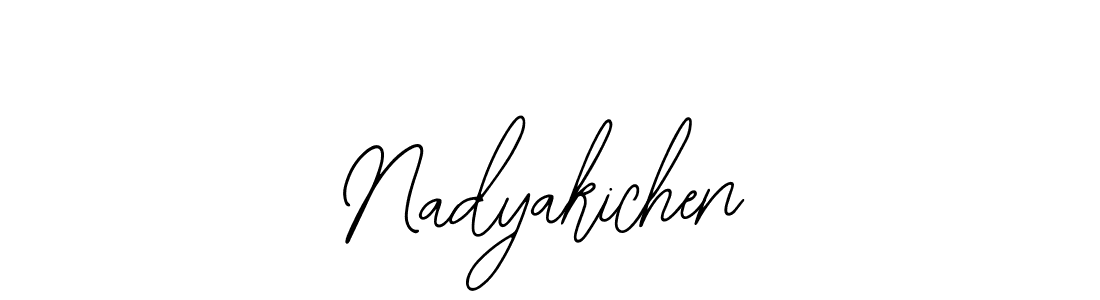 Use a signature maker to create a handwritten signature online. With this signature software, you can design (Bearetta-2O07w) your own signature for name Nadyakichen. Nadyakichen signature style 12 images and pictures png