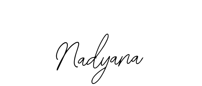 Design your own signature with our free online signature maker. With this signature software, you can create a handwritten (Bearetta-2O07w) signature for name Nadyana. Nadyana signature style 12 images and pictures png