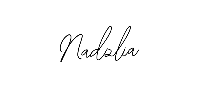 How to make Nadzlia name signature. Use Bearetta-2O07w style for creating short signs online. This is the latest handwritten sign. Nadzlia signature style 12 images and pictures png
