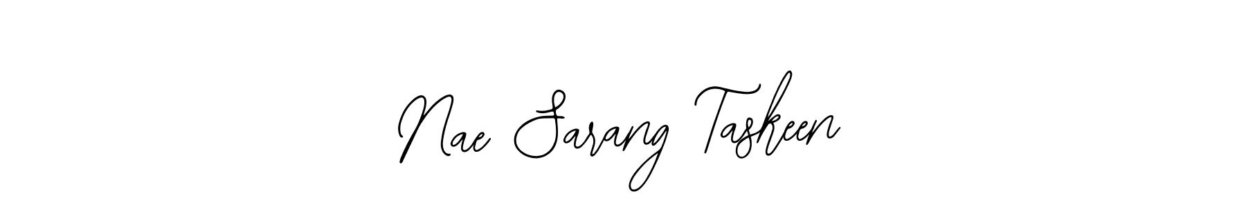 How to make Nae Sarang Taskeen name signature. Use Bearetta-2O07w style for creating short signs online. This is the latest handwritten sign. Nae Sarang Taskeen signature style 12 images and pictures png