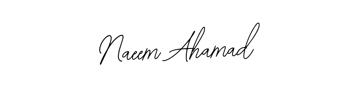 The best way (Bearetta-2O07w) to make a short signature is to pick only two or three words in your name. The name Naeem Ahamad include a total of six letters. For converting this name. Naeem Ahamad signature style 12 images and pictures png