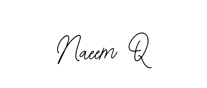 The best way (Bearetta-2O07w) to make a short signature is to pick only two or three words in your name. The name Naeem Q include a total of six letters. For converting this name. Naeem Q signature style 12 images and pictures png
