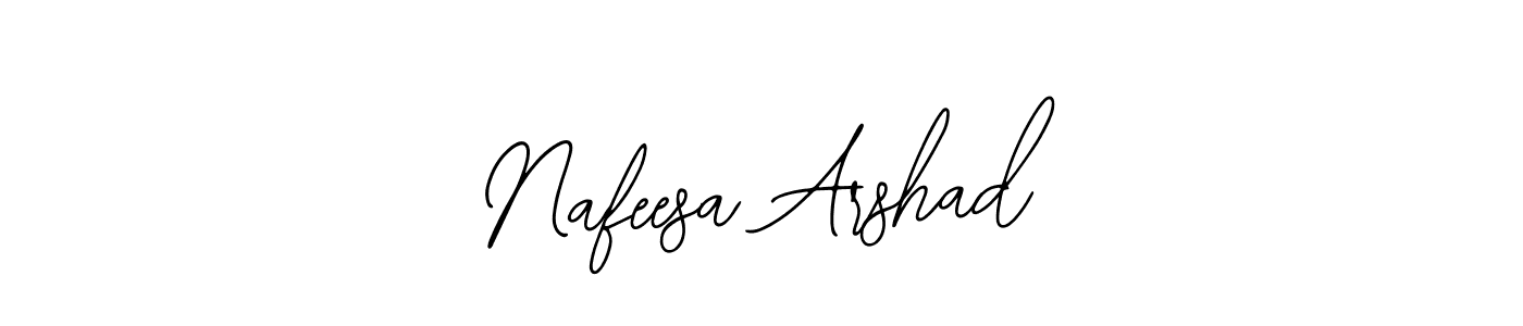 You should practise on your own different ways (Bearetta-2O07w) to write your name (Nafeesa Arshad) in signature. don't let someone else do it for you. Nafeesa Arshad signature style 12 images and pictures png
