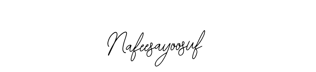 The best way (Bearetta-2O07w) to make a short signature is to pick only two or three words in your name. The name Nafeesayoosuf include a total of six letters. For converting this name. Nafeesayoosuf signature style 12 images and pictures png