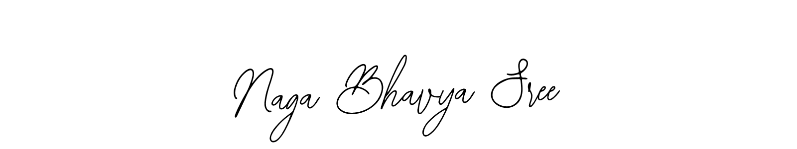 How to make Naga Bhavya Sree name signature. Use Bearetta-2O07w style for creating short signs online. This is the latest handwritten sign. Naga Bhavya Sree signature style 12 images and pictures png