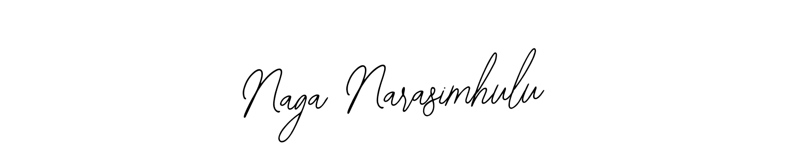How to make Naga Narasimhulu name signature. Use Bearetta-2O07w style for creating short signs online. This is the latest handwritten sign. Naga Narasimhulu signature style 12 images and pictures png