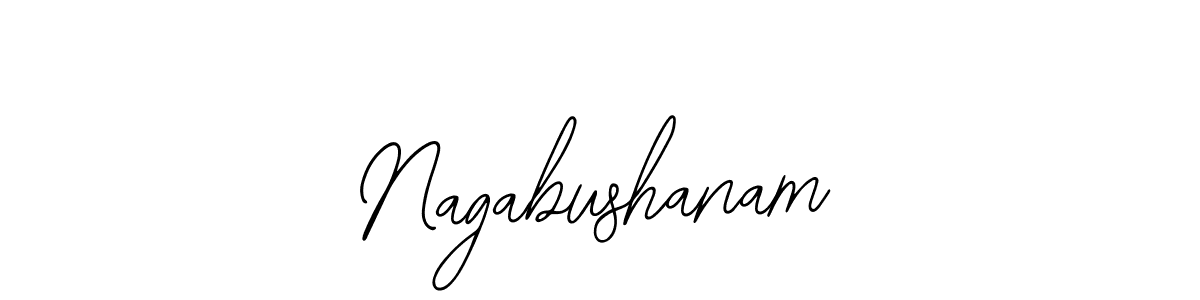 How to make Nagabushanam name signature. Use Bearetta-2O07w style for creating short signs online. This is the latest handwritten sign. Nagabushanam signature style 12 images and pictures png