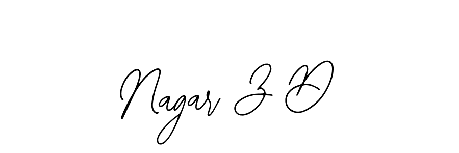 How to make Nagar Z D name signature. Use Bearetta-2O07w style for creating short signs online. This is the latest handwritten sign. Nagar Z D signature style 12 images and pictures png