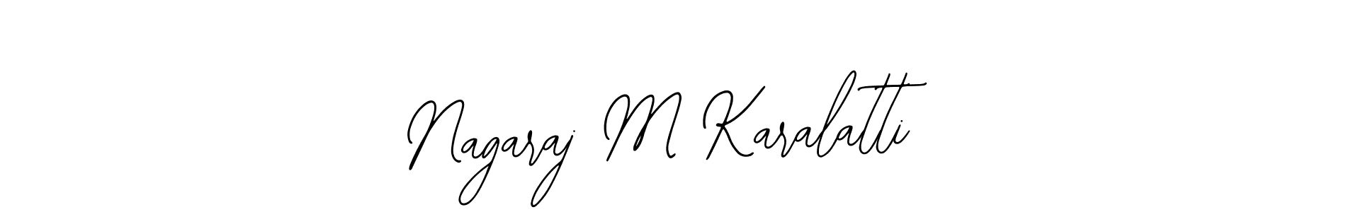 How to make Nagaraj M Karalatti name signature. Use Bearetta-2O07w style for creating short signs online. This is the latest handwritten sign. Nagaraj M Karalatti signature style 12 images and pictures png