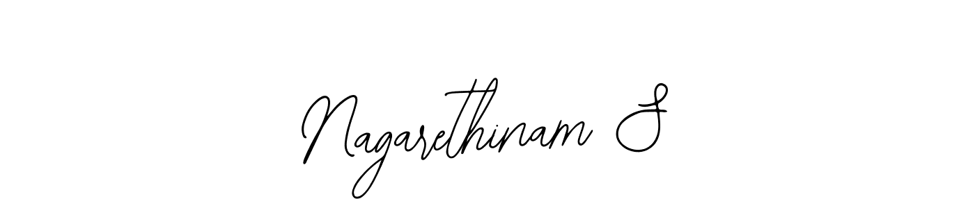 if you are searching for the best signature style for your name Nagarethinam S. so please give up your signature search. here we have designed multiple signature styles  using Bearetta-2O07w. Nagarethinam S signature style 12 images and pictures png