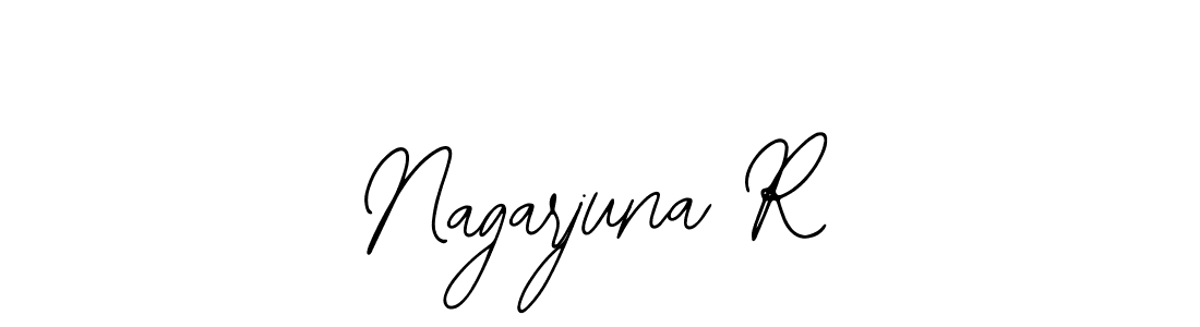 You should practise on your own different ways (Bearetta-2O07w) to write your name (Nagarjuna R) in signature. don't let someone else do it for you. Nagarjuna R signature style 12 images and pictures png