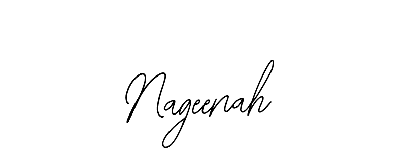 The best way (Bearetta-2O07w) to make a short signature is to pick only two or three words in your name. The name Nageenah include a total of six letters. For converting this name. Nageenah signature style 12 images and pictures png