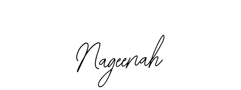 The best way (Bearetta-2O07w) to make a short signature is to pick only two or three words in your name. The name Nageenah include a total of six letters. For converting this name. Nageenah signature style 12 images and pictures png