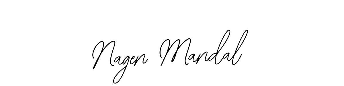 Use a signature maker to create a handwritten signature online. With this signature software, you can design (Bearetta-2O07w) your own signature for name Nagen Mandal. Nagen Mandal signature style 12 images and pictures png