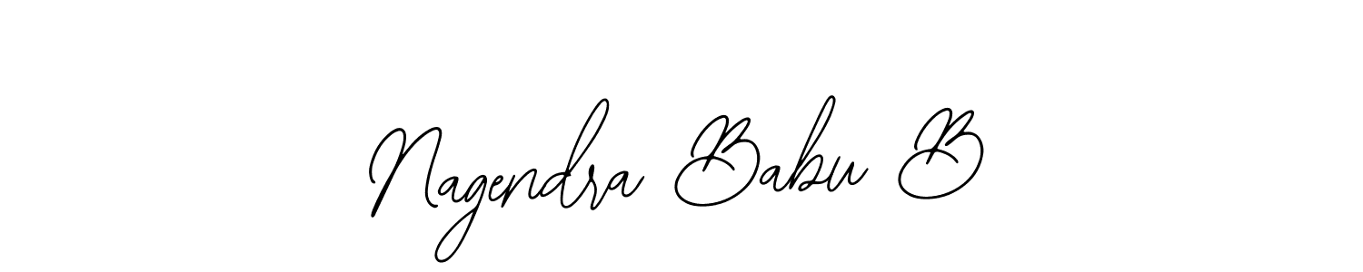 You should practise on your own different ways (Bearetta-2O07w) to write your name (Nagendra Babu B) in signature. don't let someone else do it for you. Nagendra Babu B signature style 12 images and pictures png