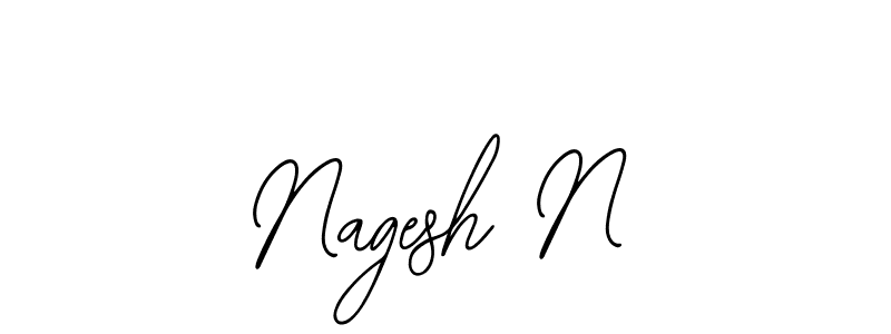 How to make Nagesh N name signature. Use Bearetta-2O07w style for creating short signs online. This is the latest handwritten sign. Nagesh N signature style 12 images and pictures png