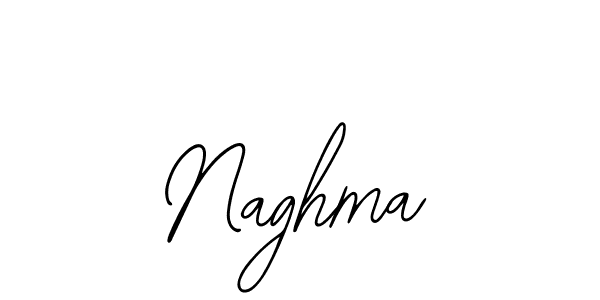 Design your own signature with our free online signature maker. With this signature software, you can create a handwritten (Bearetta-2O07w) signature for name Naghma. Naghma signature style 12 images and pictures png