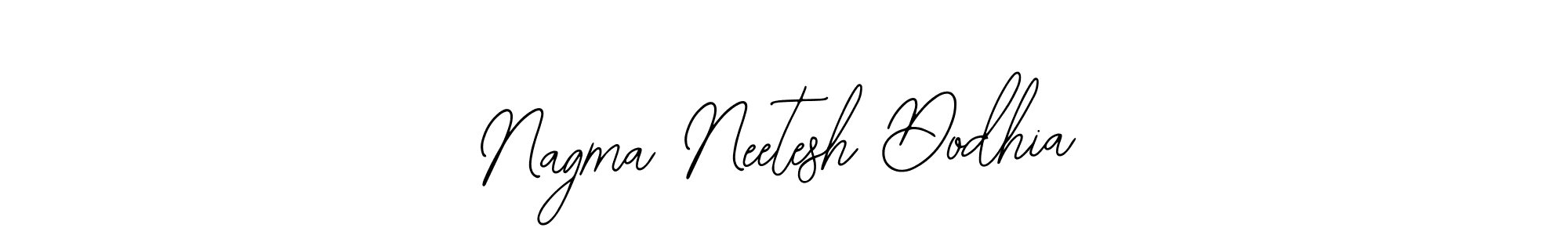 Design your own signature with our free online signature maker. With this signature software, you can create a handwritten (Bearetta-2O07w) signature for name Nagma Neetesh Dodhia. Nagma Neetesh Dodhia signature style 12 images and pictures png