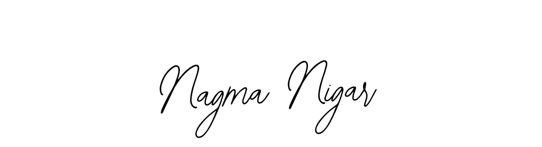 The best way (Bearetta-2O07w) to make a short signature is to pick only two or three words in your name. The name Nagma Nigar include a total of six letters. For converting this name. Nagma Nigar signature style 12 images and pictures png