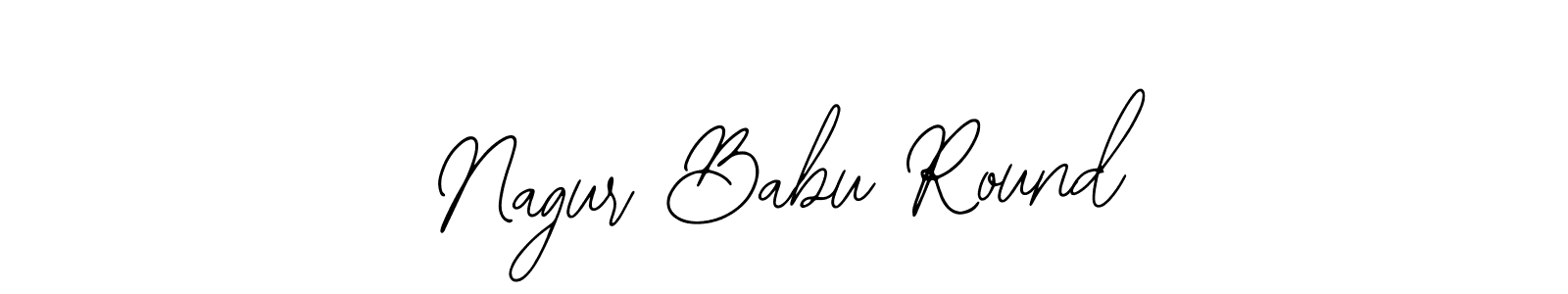 The best way (Bearetta-2O07w) to make a short signature is to pick only two or three words in your name. The name Nagur Babu Round include a total of six letters. For converting this name. Nagur Babu Round signature style 12 images and pictures png
