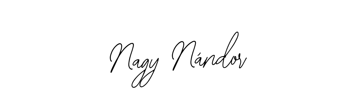 How to make Nagy Nándor name signature. Use Bearetta-2O07w style for creating short signs online. This is the latest handwritten sign. Nagy Nándor signature style 12 images and pictures png