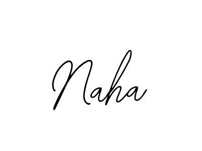 How to make Naha name signature. Use Bearetta-2O07w style for creating short signs online. This is the latest handwritten sign. Naha signature style 12 images and pictures png