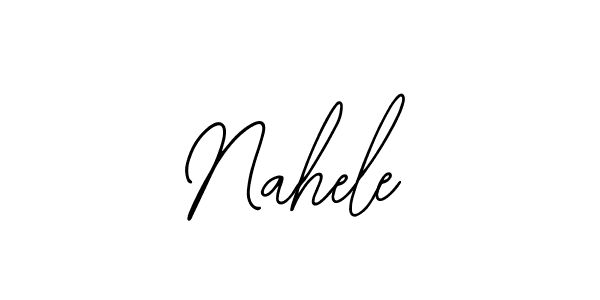 Use a signature maker to create a handwritten signature online. With this signature software, you can design (Bearetta-2O07w) your own signature for name Nahele. Nahele signature style 12 images and pictures png