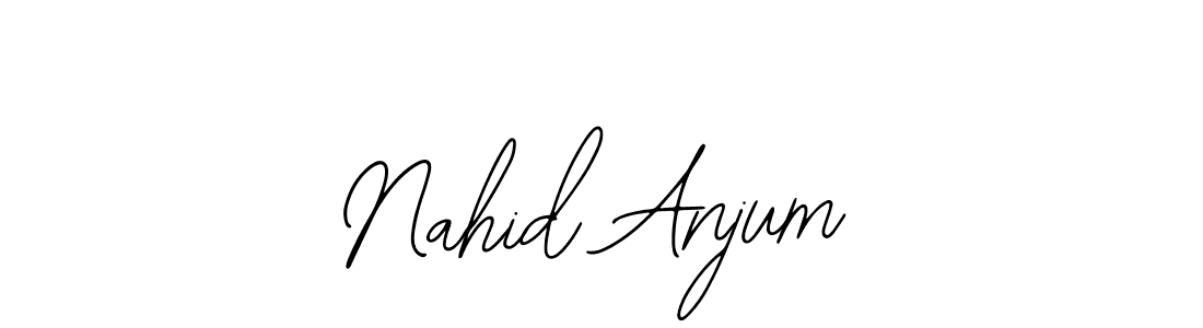 Also You can easily find your signature by using the search form. We will create Nahid Anjum name handwritten signature images for you free of cost using Bearetta-2O07w sign style. Nahid Anjum signature style 12 images and pictures png