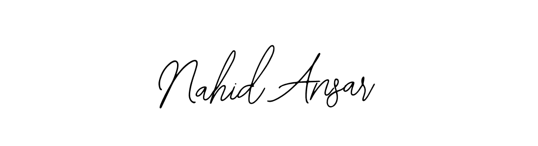 How to make Nahid Ansar name signature. Use Bearetta-2O07w style for creating short signs online. This is the latest handwritten sign. Nahid Ansar signature style 12 images and pictures png