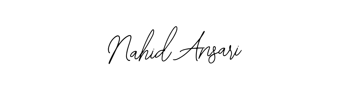 Make a beautiful signature design for name Nahid Ansari. Use this online signature maker to create a handwritten signature for free. Nahid Ansari signature style 12 images and pictures png