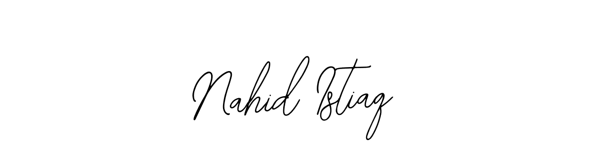 You should practise on your own different ways (Bearetta-2O07w) to write your name (Nahid Istiaq) in signature. don't let someone else do it for you. Nahid Istiaq signature style 12 images and pictures png