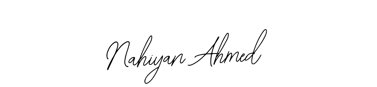 if you are searching for the best signature style for your name Nahiyan Ahmed. so please give up your signature search. here we have designed multiple signature styles  using Bearetta-2O07w. Nahiyan Ahmed signature style 12 images and pictures png