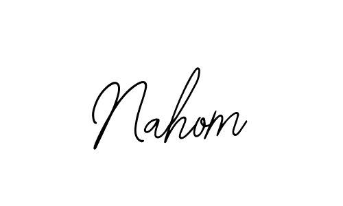 Design your own signature with our free online signature maker. With this signature software, you can create a handwritten (Bearetta-2O07w) signature for name Nahom. Nahom signature style 12 images and pictures png